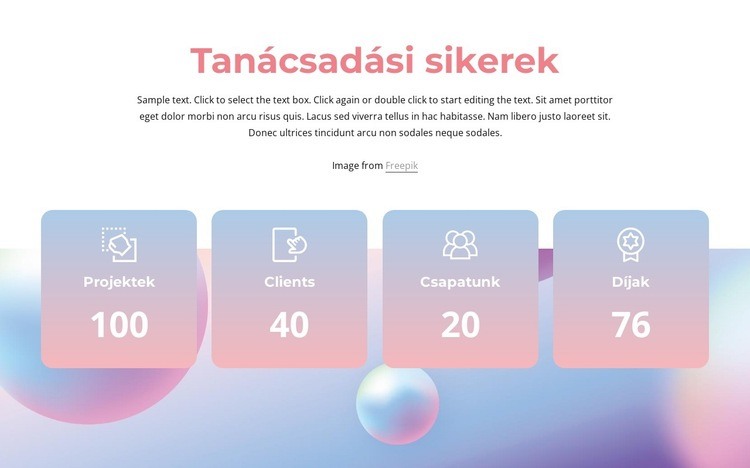 Tanácsadási sikerek Weboldal sablon