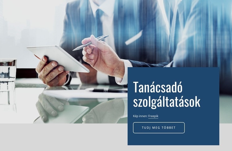 Tanácsadási szolgáltatások Európában Weboldal sablon