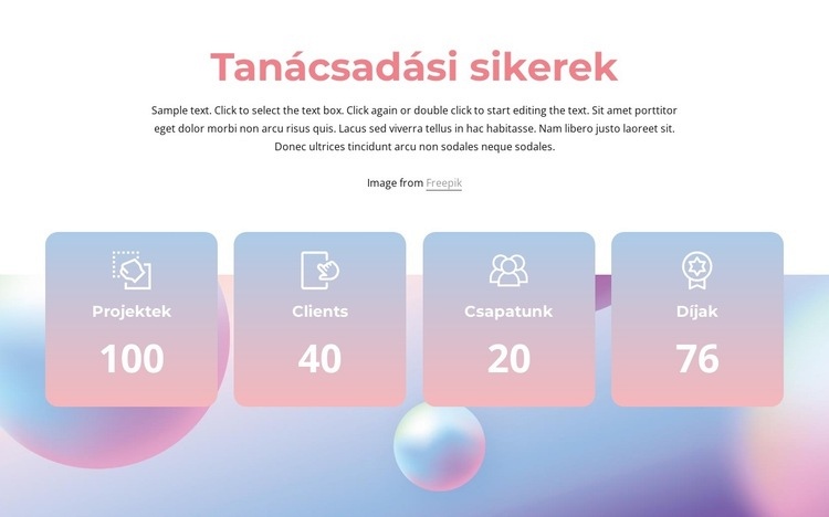 Tanácsadási sikerek Weboldal tervezés