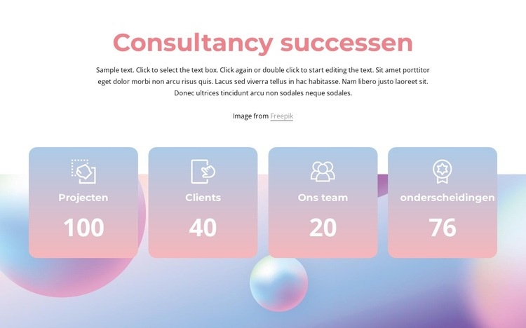 Consultancy successen Website Builder-sjablonen