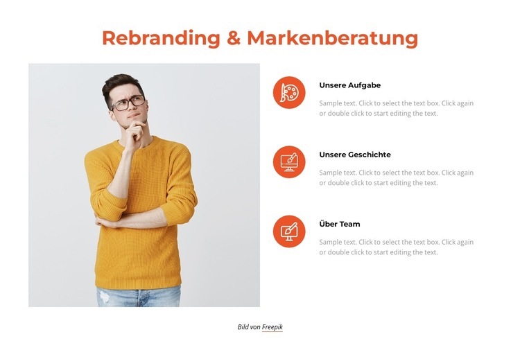 Rebranding-Projekte HTML5-Vorlage