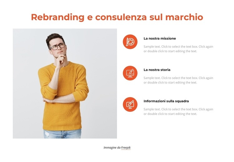 Progetti di rebranding Costruttore di siti web HTML