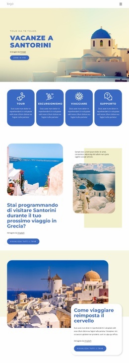 Bootstrap HTML Per Vacanze A Santorini