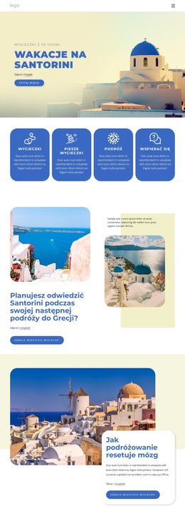 Święta Na Santorini - Ostateczny Motyw WordPress