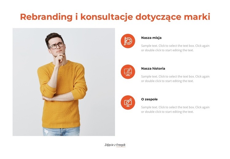 Projekty rebrandingowe Szablon HTML5