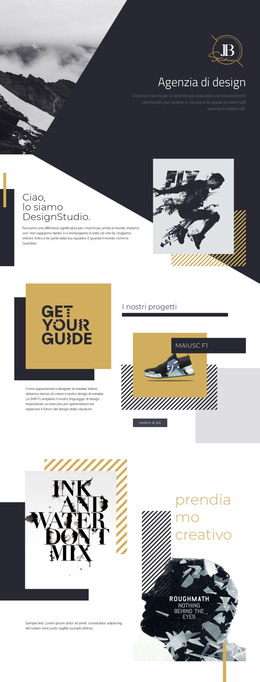 Arte e design Mockup del sito web