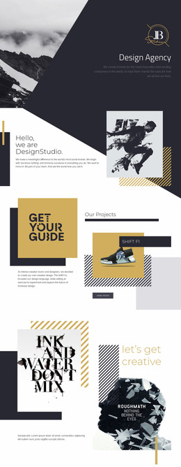 Art & Design Website Mockups