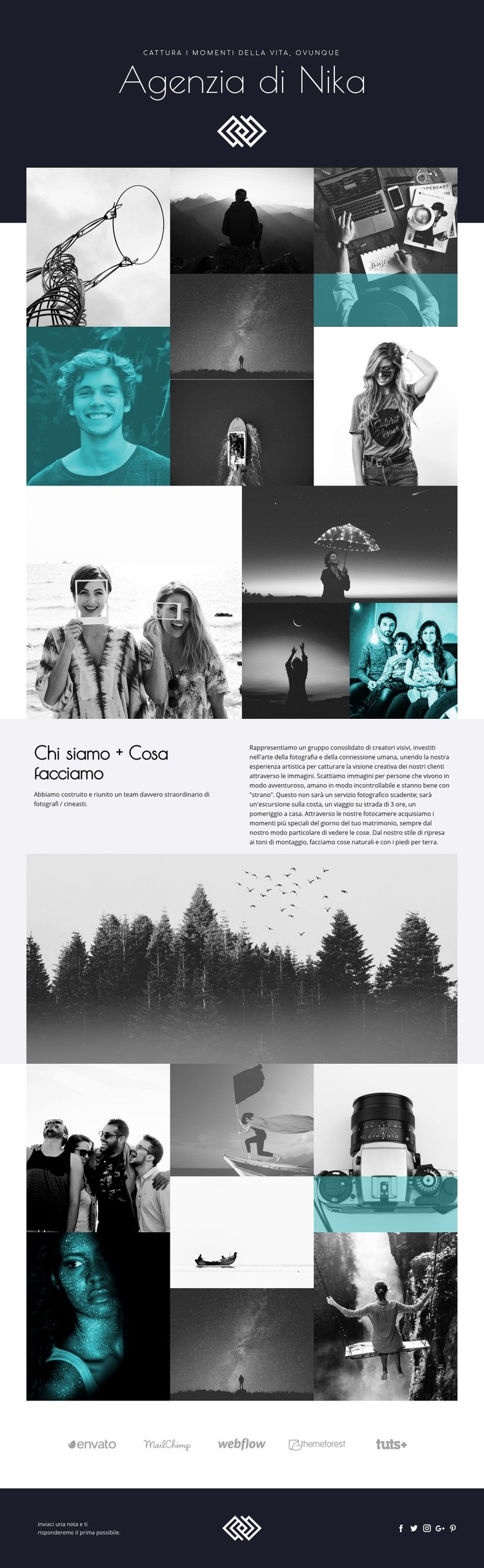 Agenzia di Nika Mockup del sito web