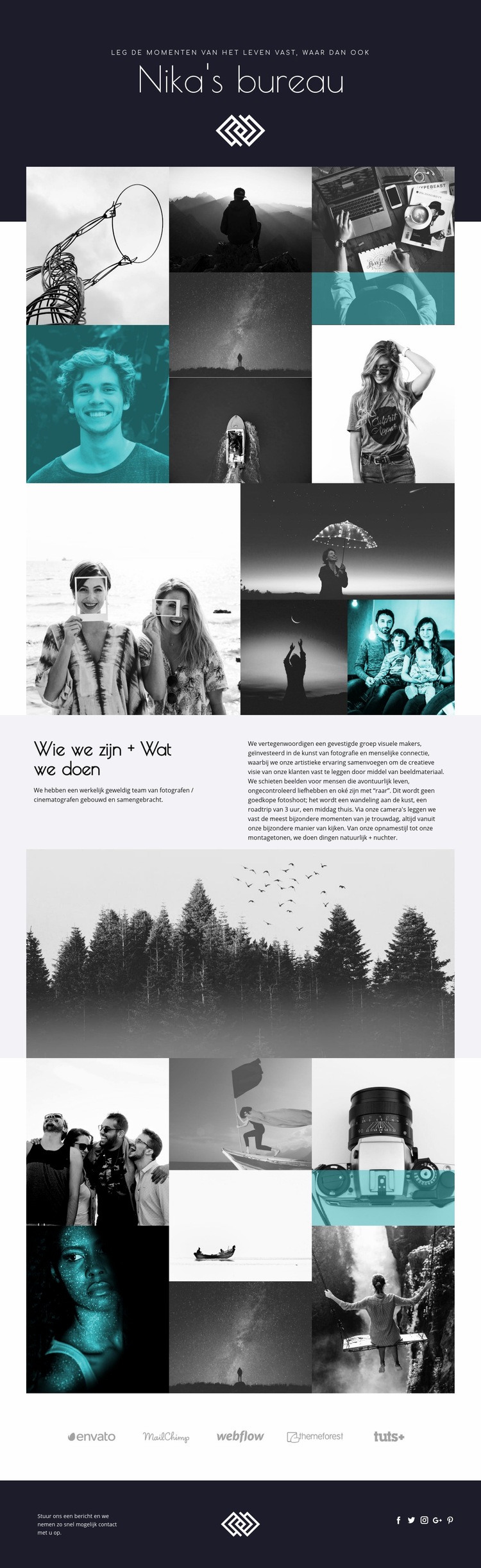 Nika's bureau Website ontwerp