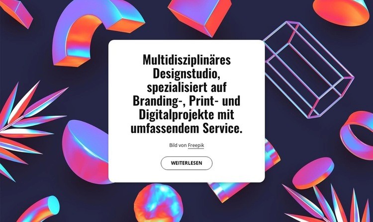 Multidisziplinäres Designstudio in London Website Builder-Vorlagen