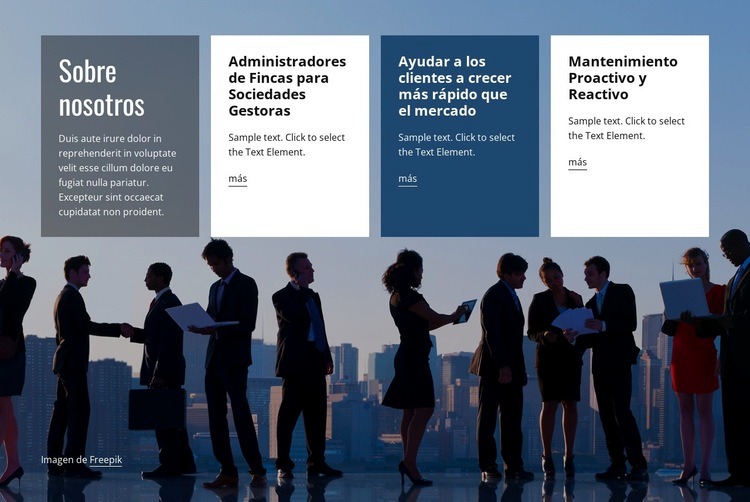 Servicios de consultoría para transformar su negocio Maqueta de sitio web