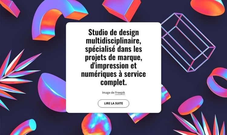 Studio de design multidisciplinaire à Londres Conception de site Web