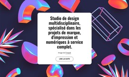 Studio De Design Multidisciplinaire À Londres - Modèle Web HTML