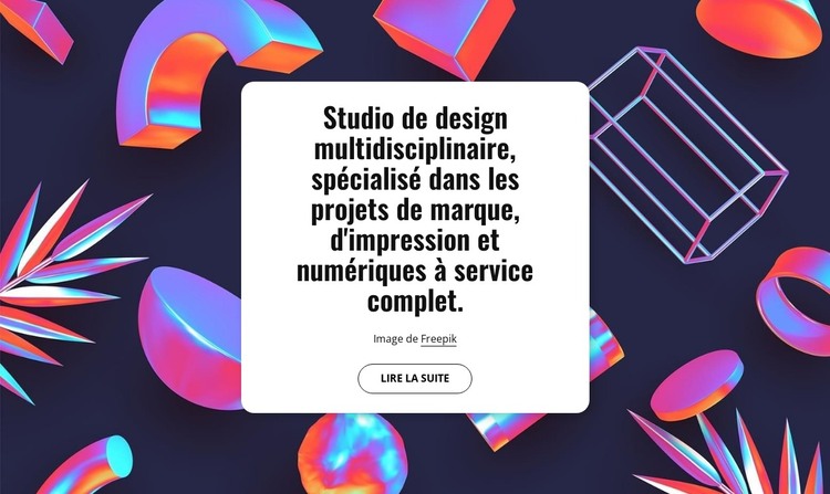 Studio de design multidisciplinaire à Londres Modèle HTML