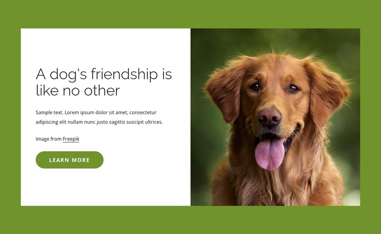 Dogs are incredible friends to people HTML5 Template