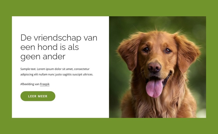 Honden zijn geweldige vrienden voor mensen CSS-sjabloon