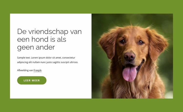 Honden zijn geweldige vrienden voor mensen HTML5-sjabloon