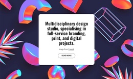 Multidisciplinary Design Studio In London - One Page Theme