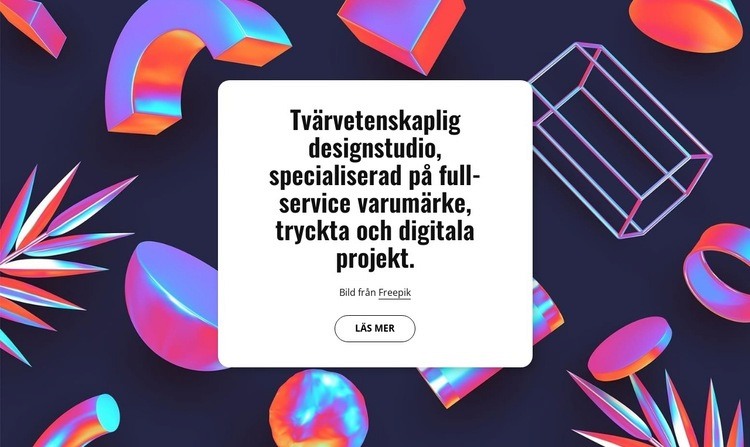 Tvärvetenskaplig designstudio i London HTML-mall