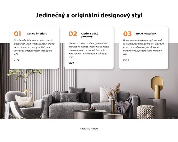 Jedinečný a originální designový styl Šablona CSS