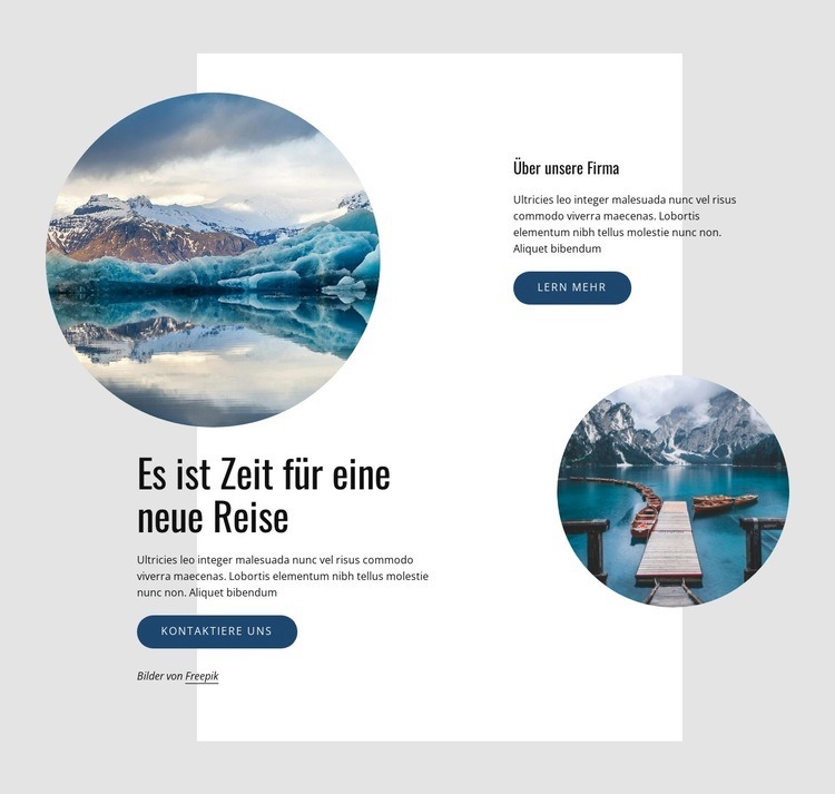 Neue Reise HTML5-Vorlage