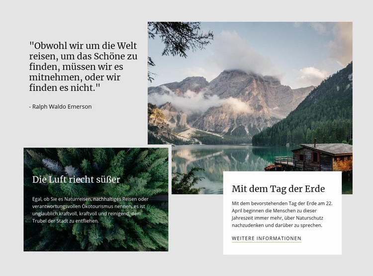 Sie können sich wieder mit der Natur verbinden HTML5-Vorlage