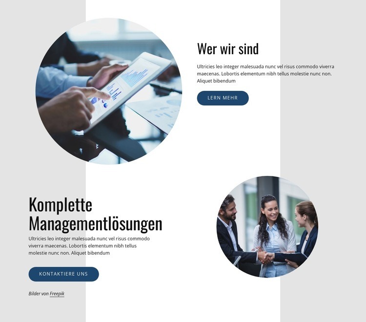 Vollständige Managementlösungen Website design