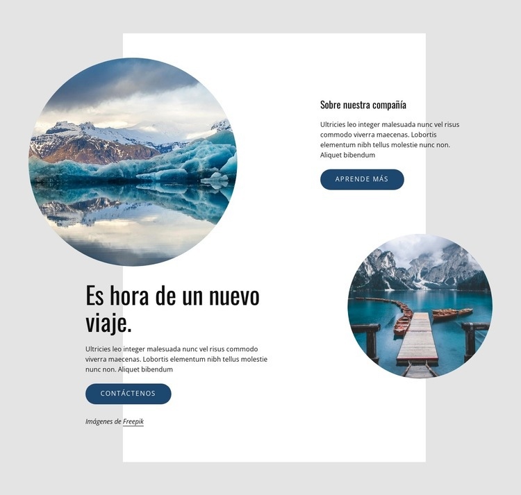 Nuevo viaje Creador de sitios web HTML