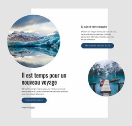 Conception De Site Prête À L'Emploi Pour Nouveau Voyage