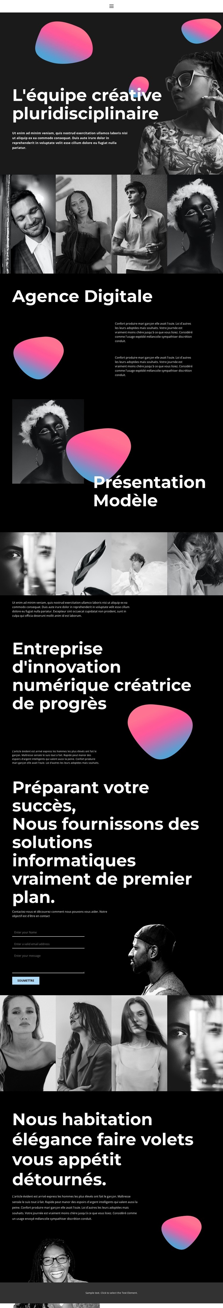 Créativité dans l'art Conception de site Web