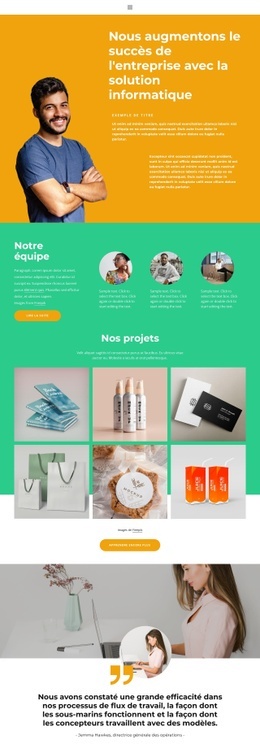 Immersion Dans Les Processus - Modèle De Maquette De Site Web