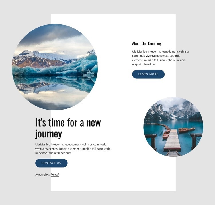 New journey Homepage Design