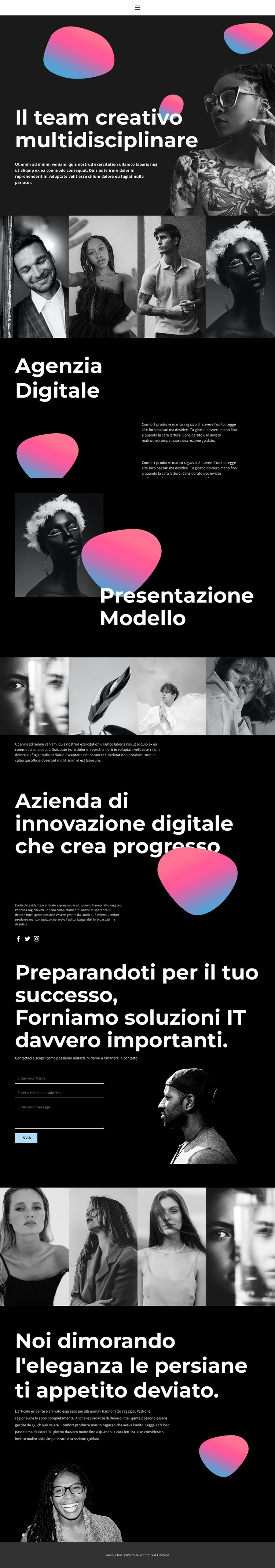 La creatività nell'art Costruttore di siti web HTML