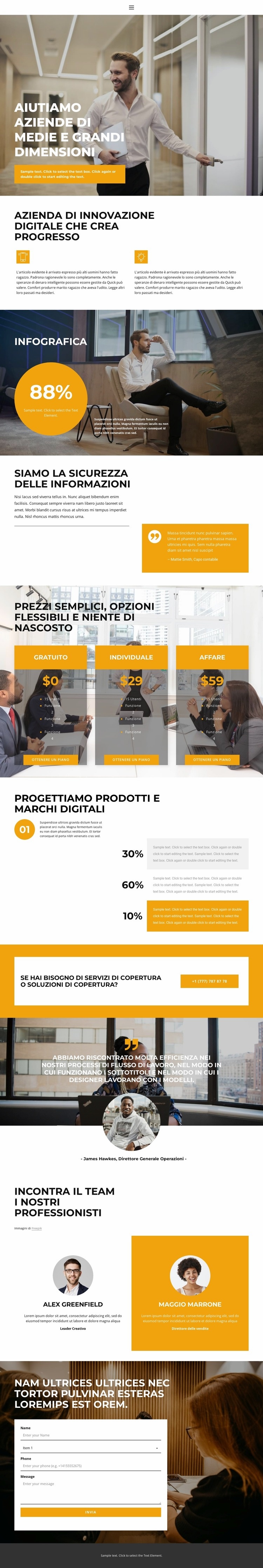 Cooperazione redditizia Modelli di Website Builder