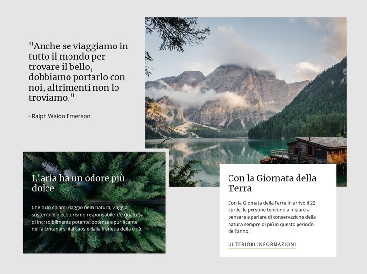 Puoi riconnetterti con la natura Modello CSS