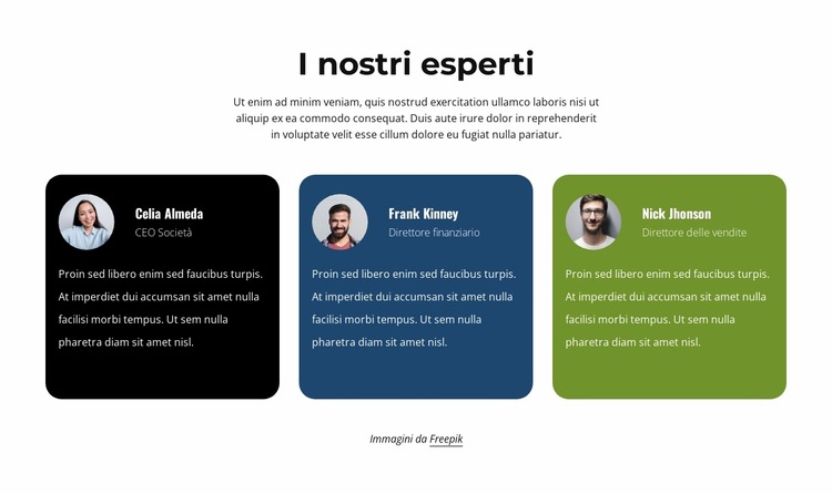 Testimonianze di esperti Modello Joomla