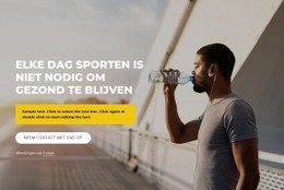 HTML5 Responsief Voor Dagelijkse Training Sportclub