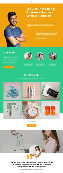 Immersion In Processes - Responsive One Page Template