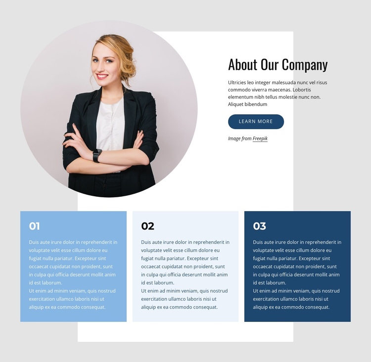 The leading consulting firm One Page Template
