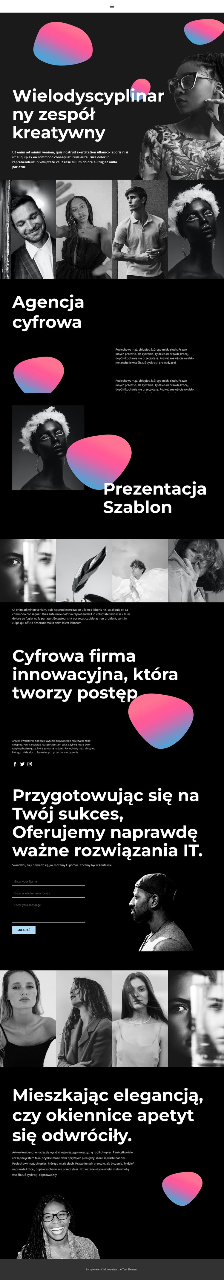 Kreatywność w sztuce Motyw WordPress