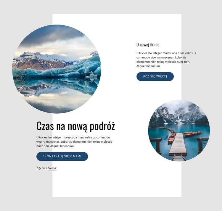 Nowa podróż Szablon HTML5