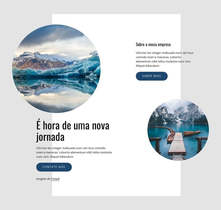 Nova jornada Construtor de sites HTML