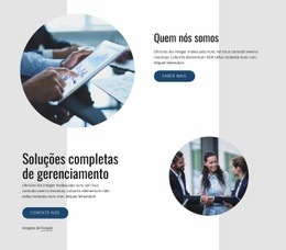 Maquete De Site Exclusivo Para Soluções Completas De Gerenciamento