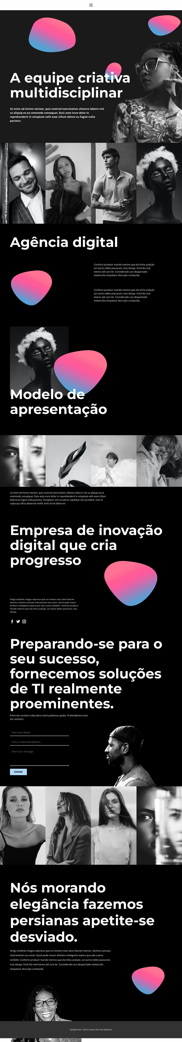 Criatividade na arte Template Joomla