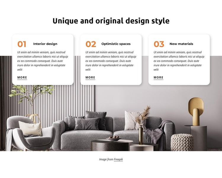 Unique and original design style Web Design