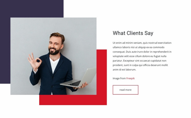 What clients say Homepage Design