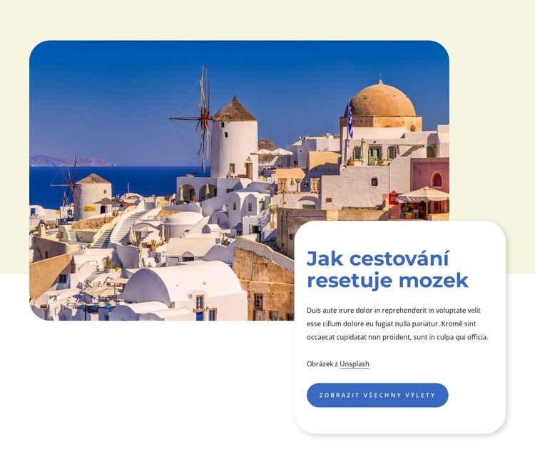 Turistický průvodce Santorini Šablona CSS