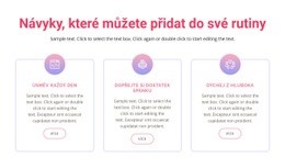 Návyky, Které Můžete Přidat Do Své Rutiny – Šablona Stránky HTML