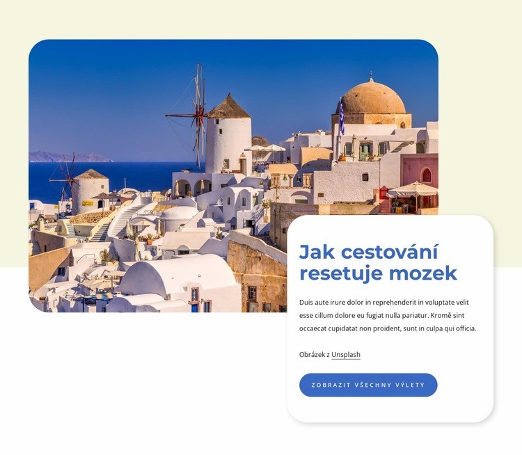 Turistický průvodce Santorini Webový design