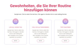 Gewohnheiten, Die Sie Ihrer Routine Hinzufügen Können Designvorlage